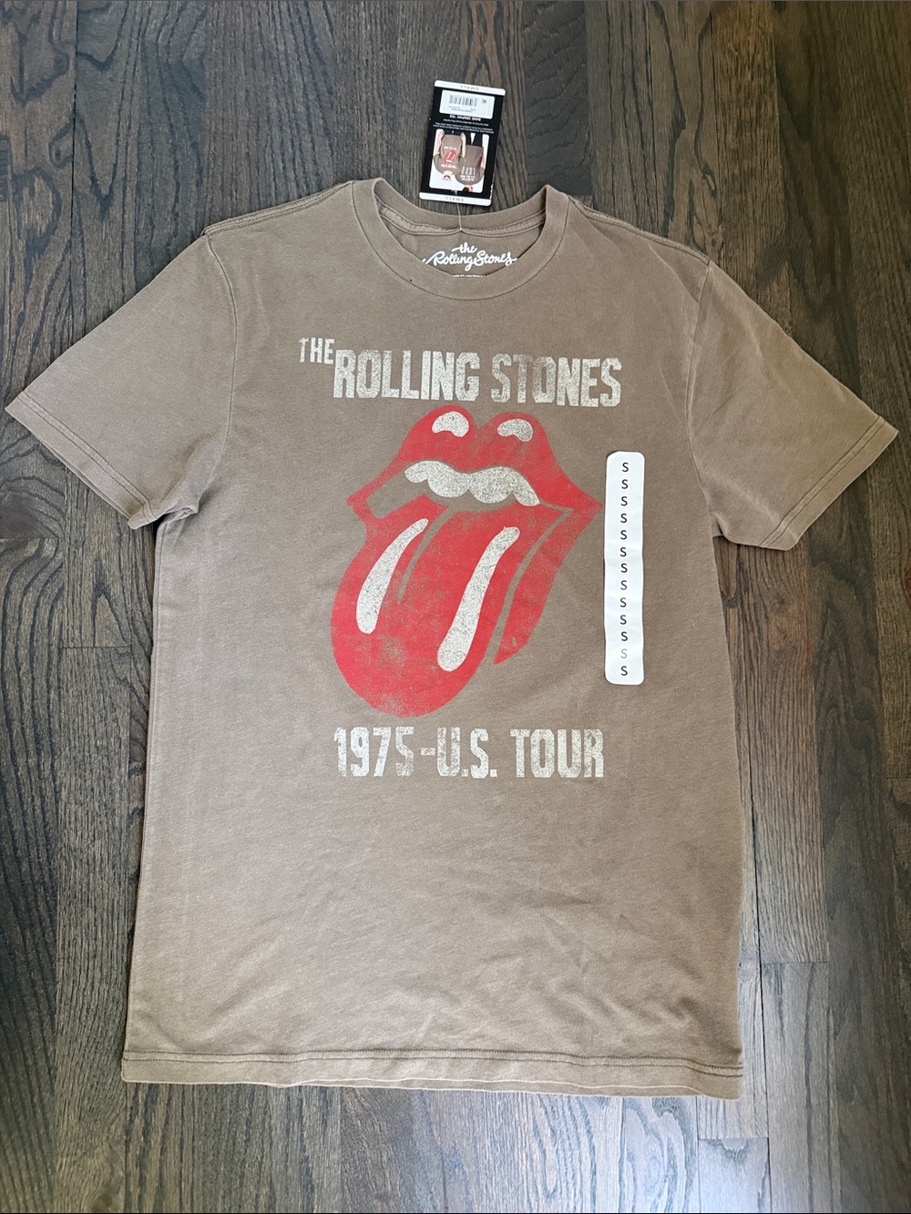 The Rolling Stones Vintage Inspired 1975 US Concert T-Shirt Tongue Graphic Small
